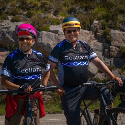 Michael Glodowski Cycling on the  tour with redspokes